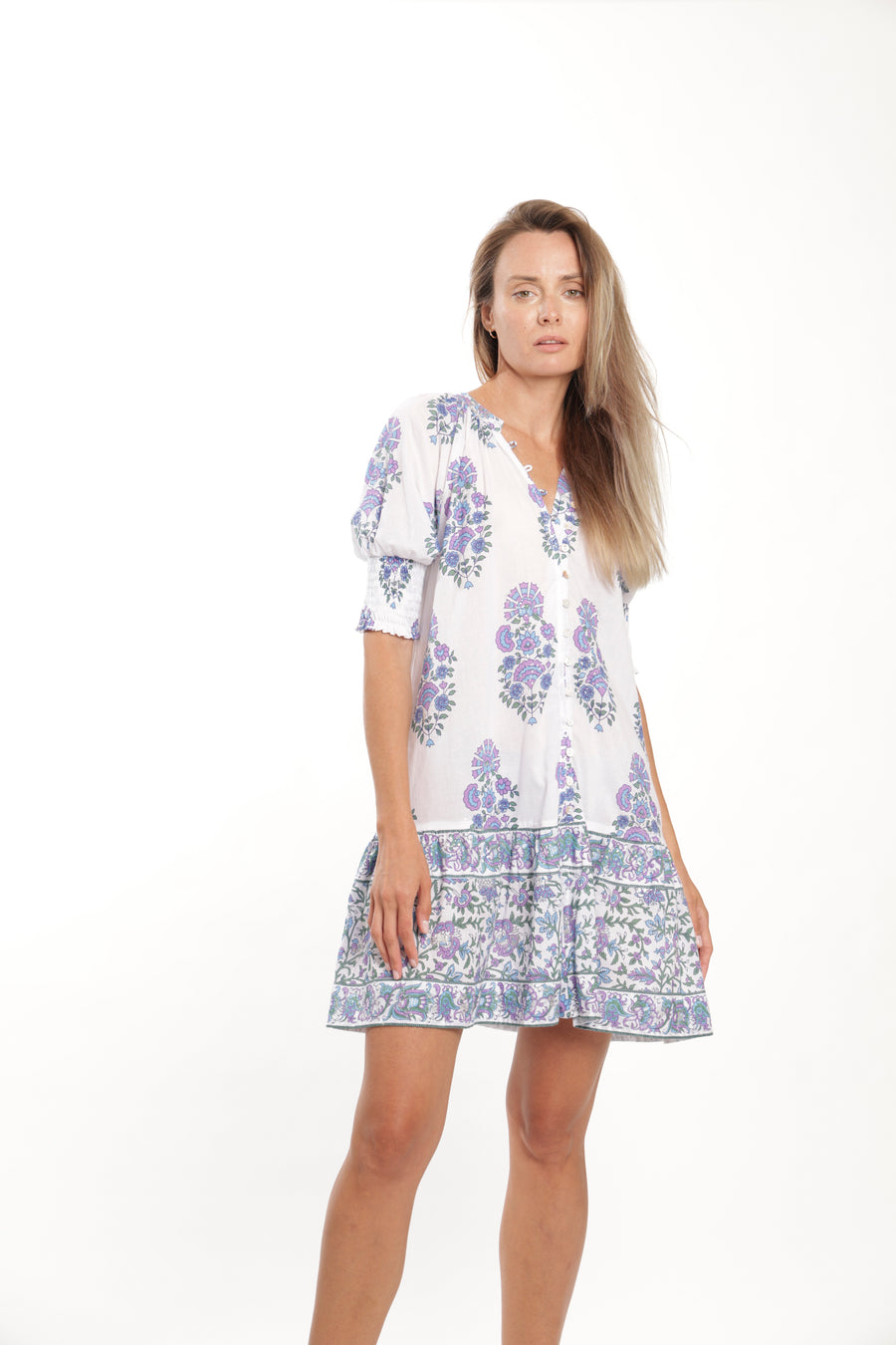 Alix Dress - Lilac Metallic