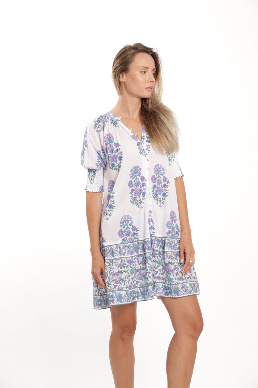 Alix Dress - Lilac Metallic