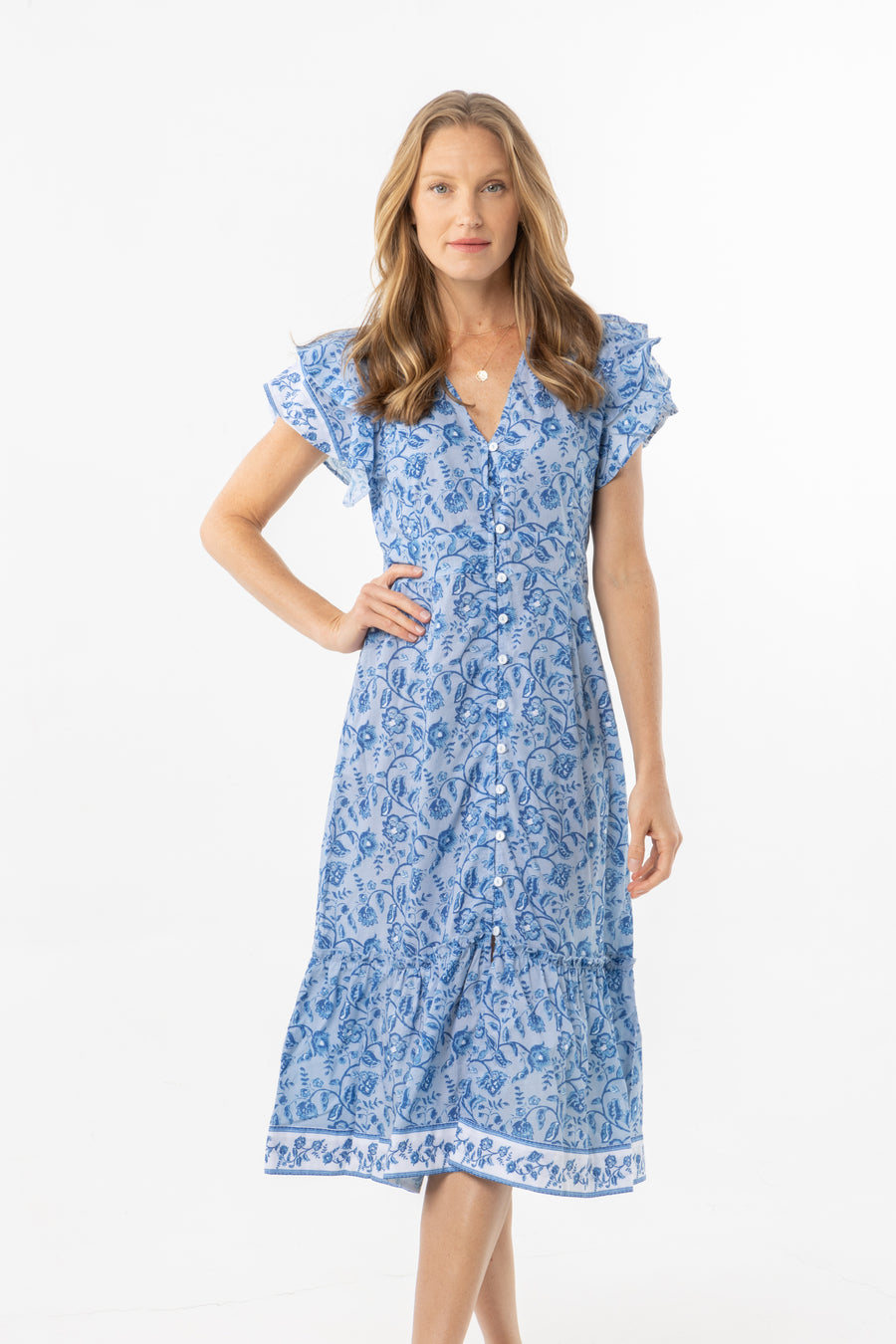 Izzie Dress. Blizzard Blue