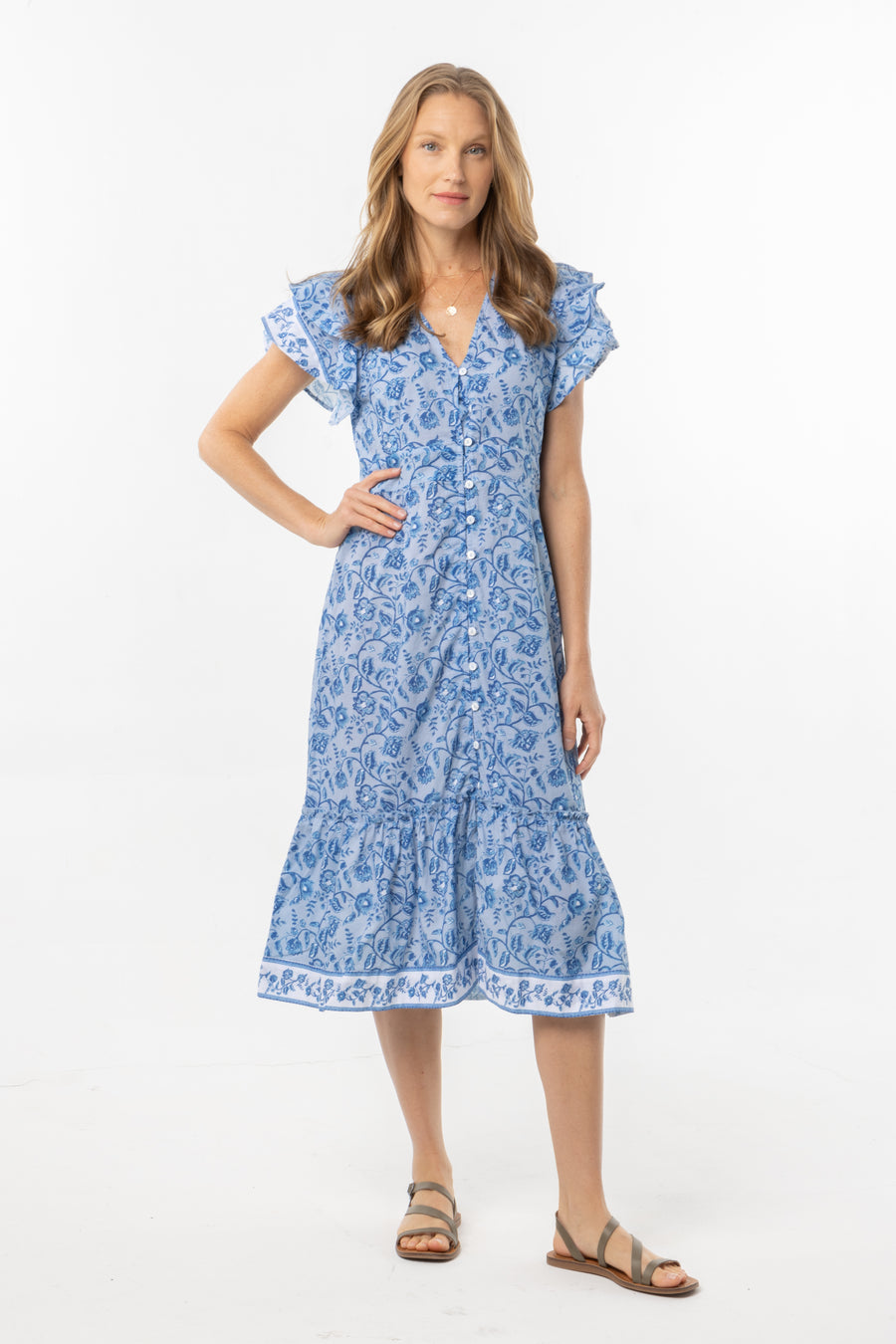 Izzie Dress. Blizzard Blue