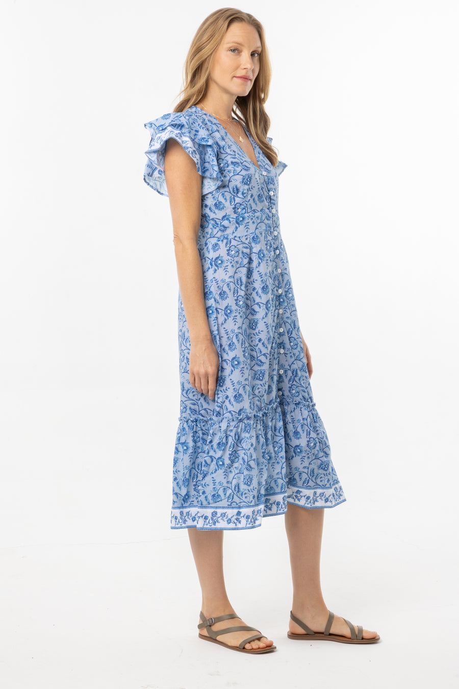 Izzie Dress. Blizzard Blue