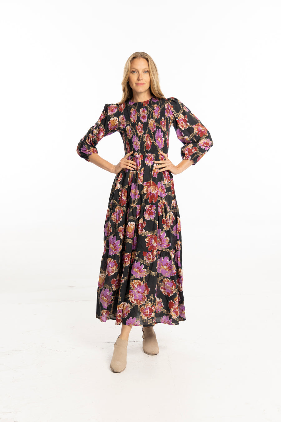 Melinda Dress. Metallic