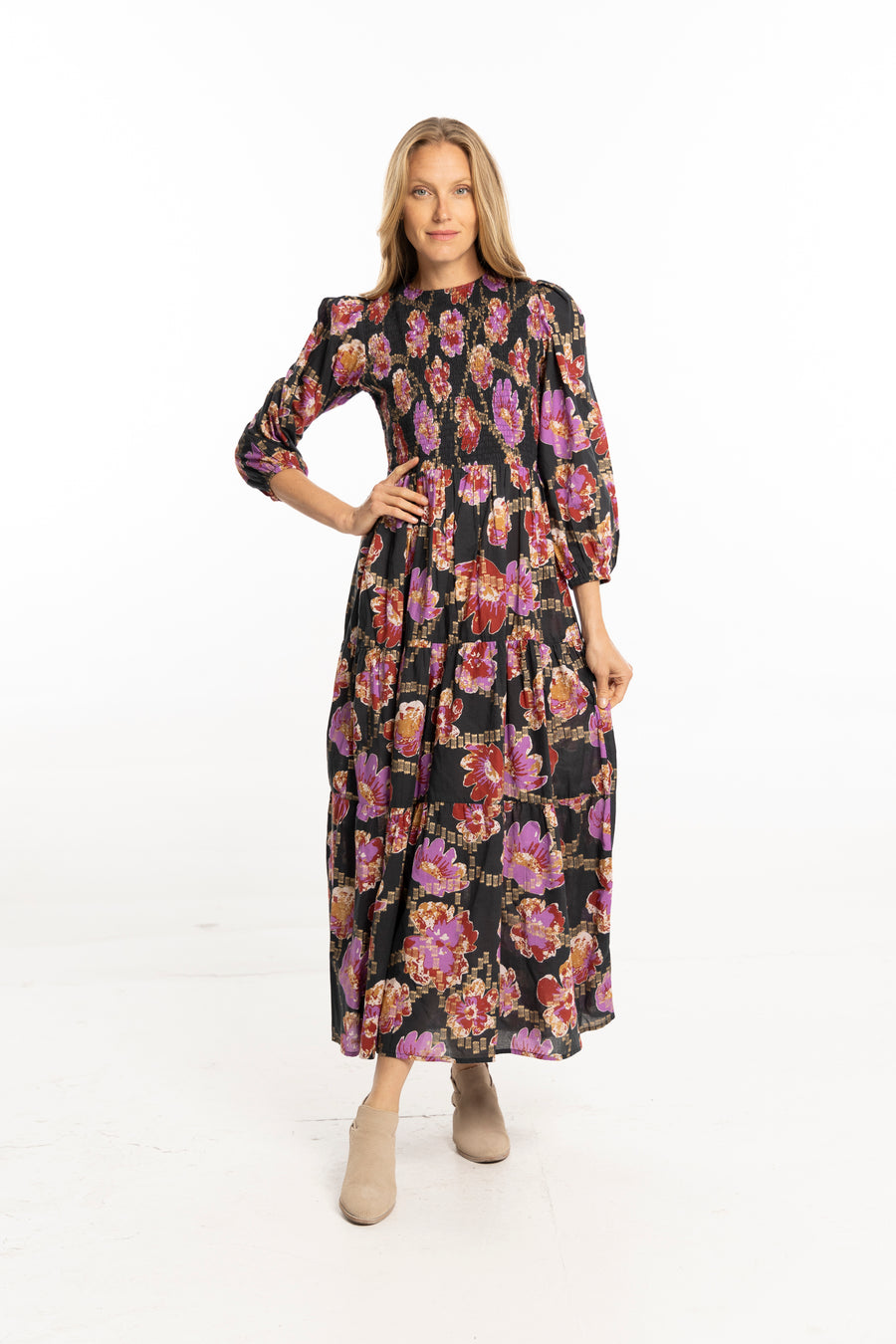 Melinda Dress. Metallic