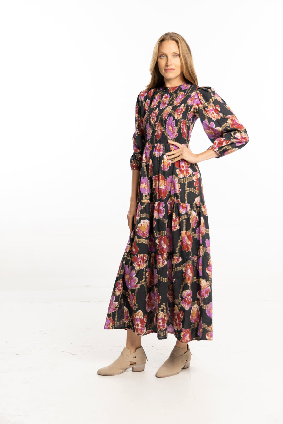 Melinda Dress. Metallic