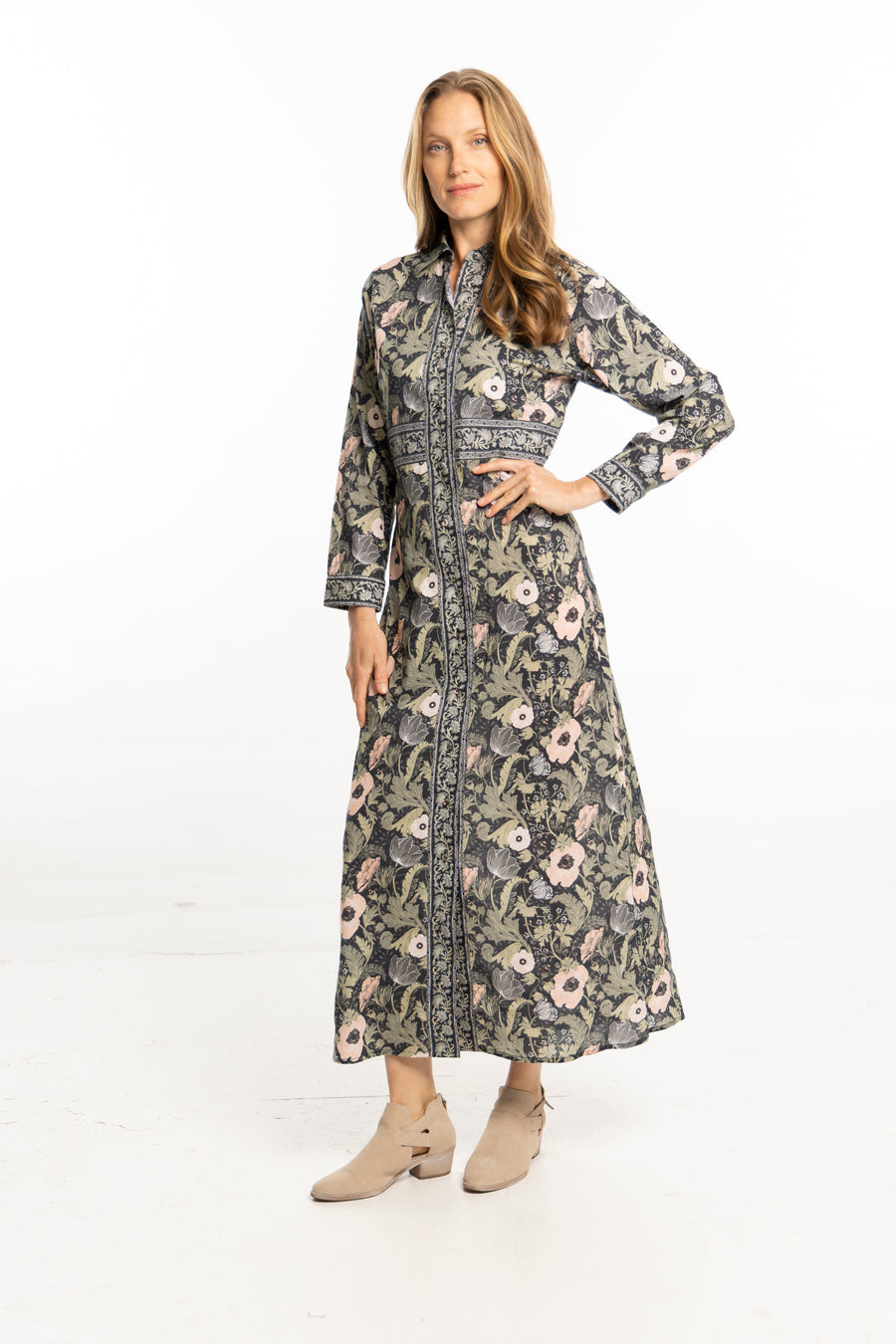 Sophie Dress. Moss