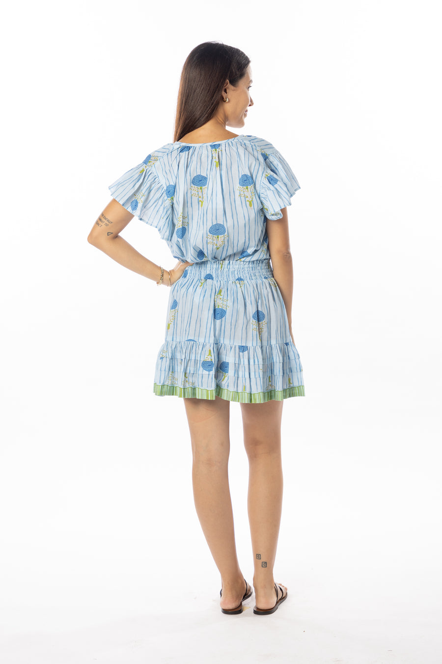 Marion Top. Blue Marigold.
