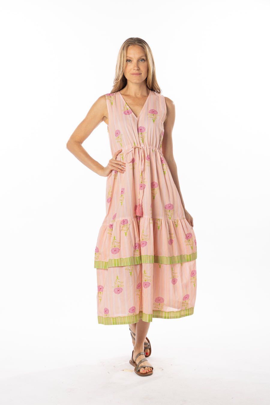 Allison Dress | Peach Marigold | Spring 25 | Beachwear | Bindu Clothing
