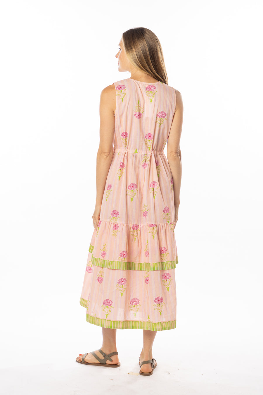 Allison Dress In Peach Marigold | Spring 2025 | Bindu Clothing