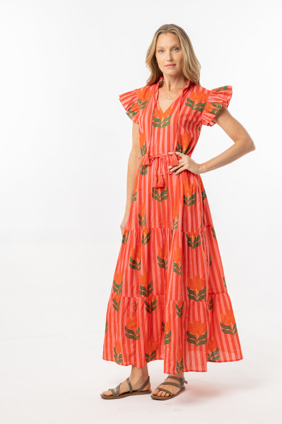 Andrea Dress | Pink Tulip | Summer Dress | Maxi Dress | Bindu Clothing