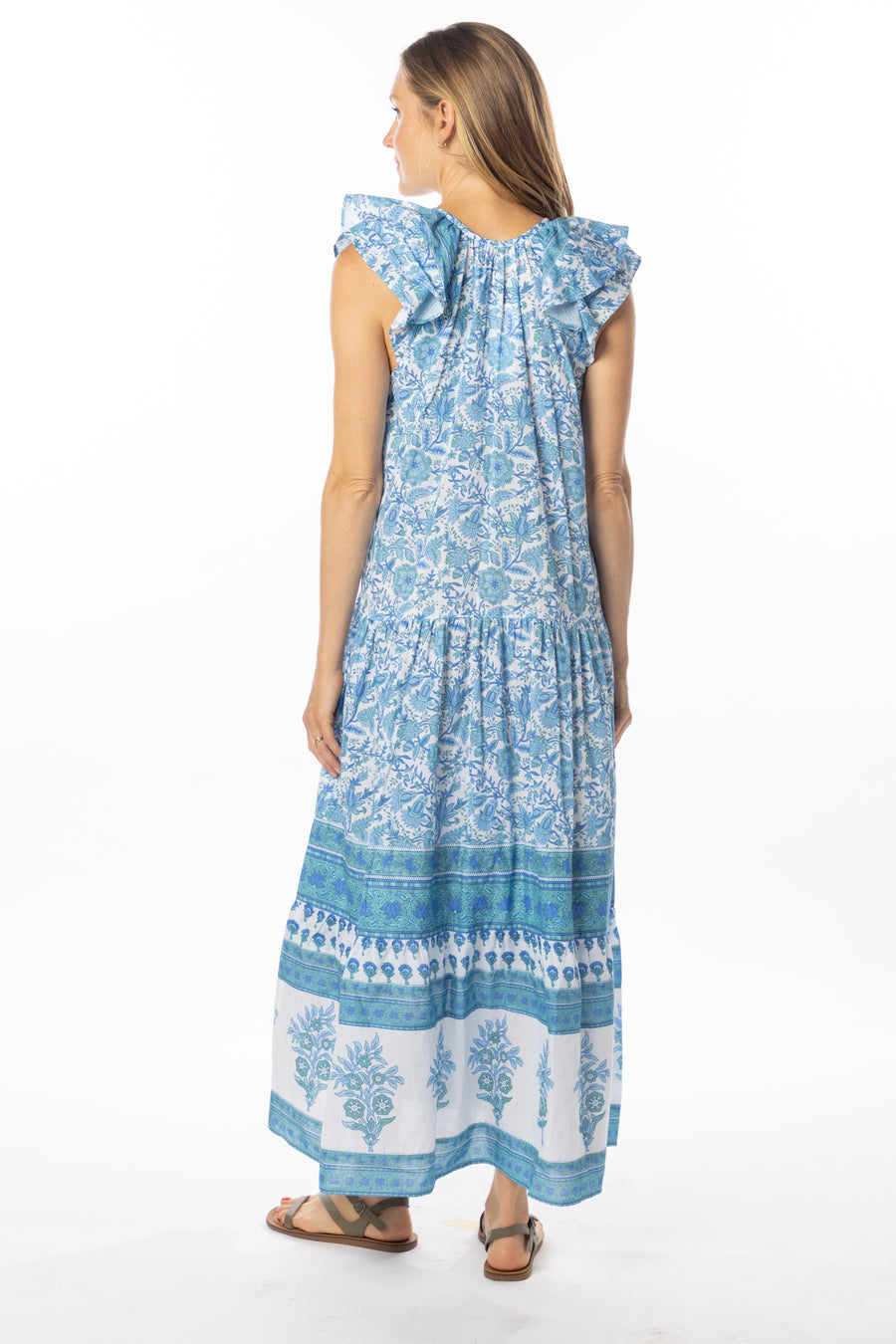 Anabella Dress | Blue Garden | Spring 25 | Maxi Dress | Online Bindu