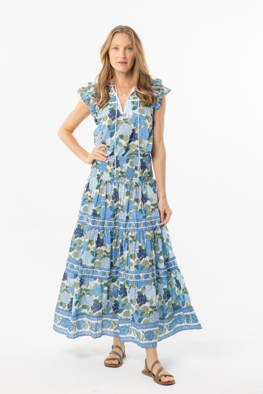 Isabel Skirt | Hydrangea | Summer Collection | Maxi Skirt | Bindu Clothing