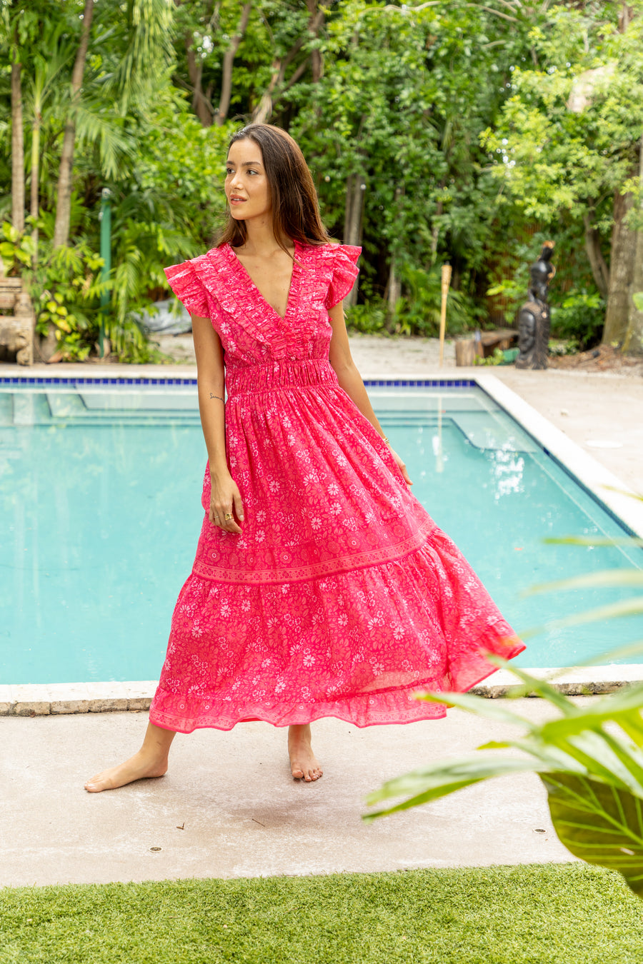 Cora Dress | Magenta | Summer Collection | Bindu Clothing