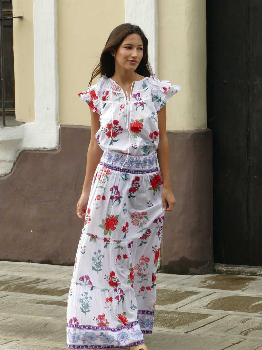 Nour Skirt | Wild Flowers | Summer Collection |  Bindu Clothing