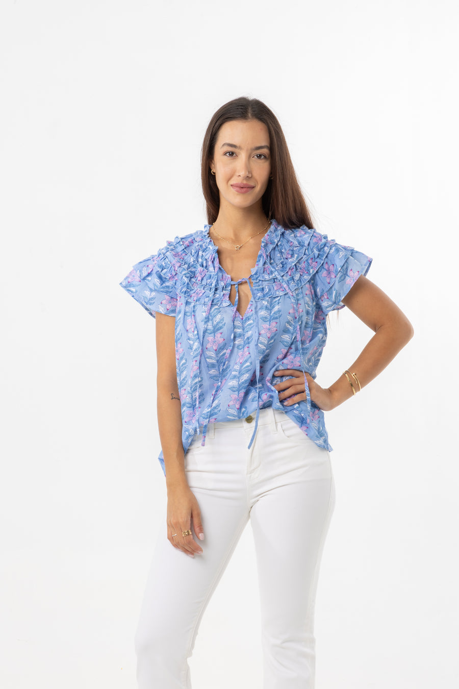 Ollie Top | Sky Blue | Spring | Summer Collection | Bindu Clothing