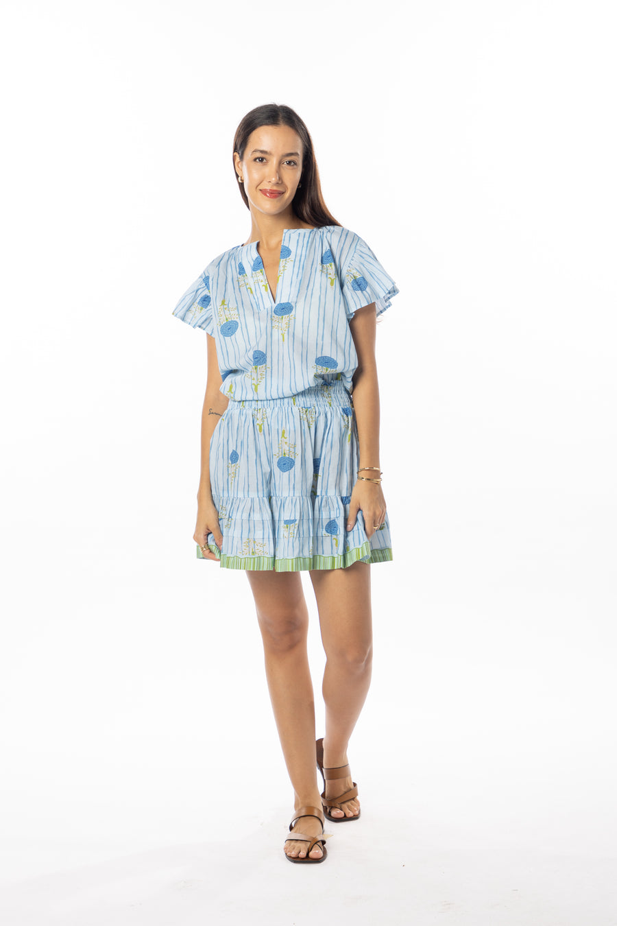 Claudia Skirt | Blue Marigold | Spring |  Beach Wear | Bindu