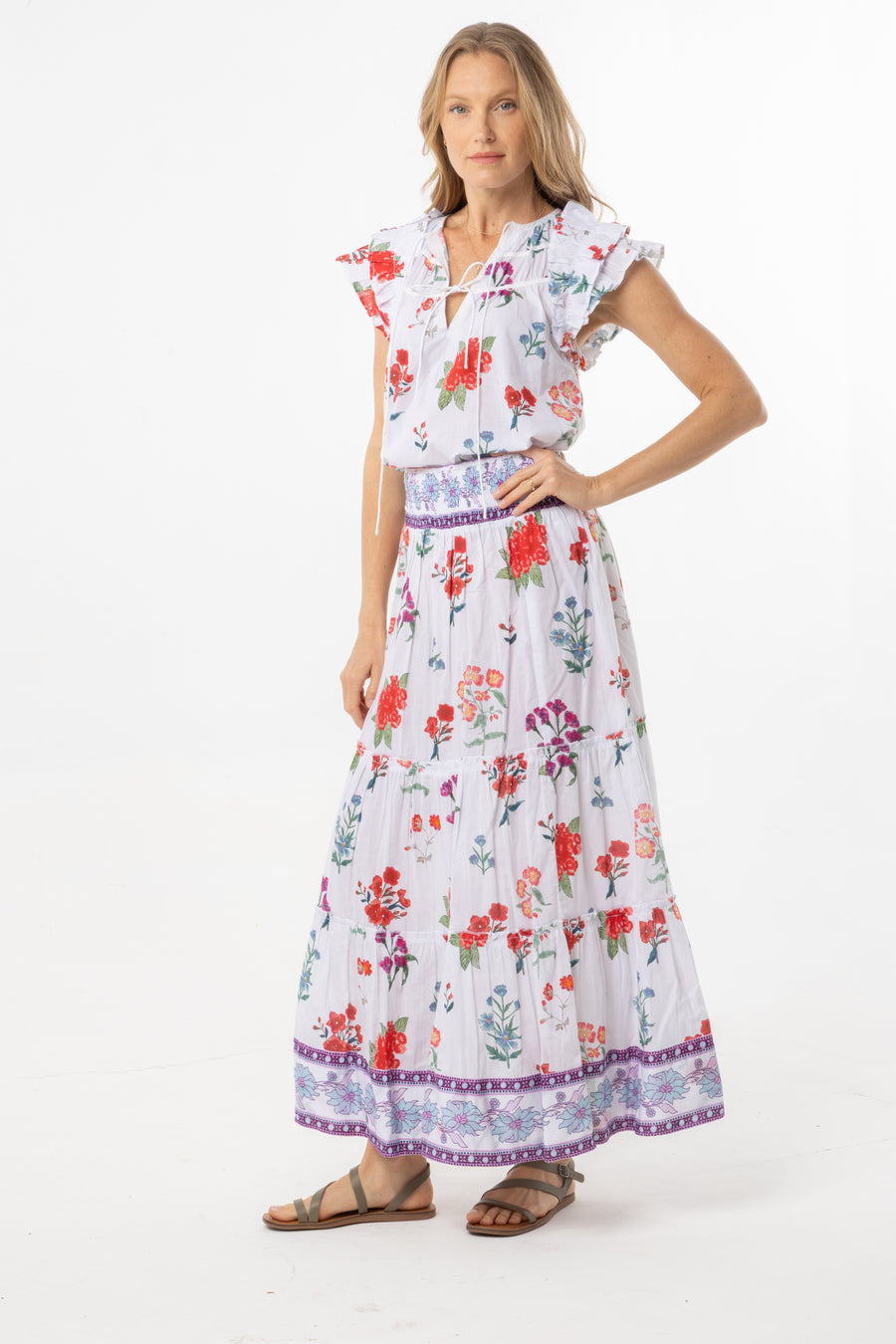 Nour Skirt | Wild Flowers | Summer Skirt | Floral Print |  Bindu Clothing