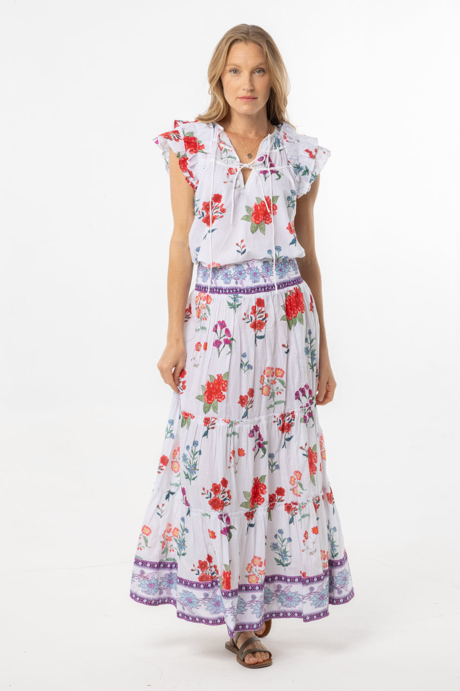 Nour Skirt | Wild Flowers | Summer Skirt |  Bindu Clothing