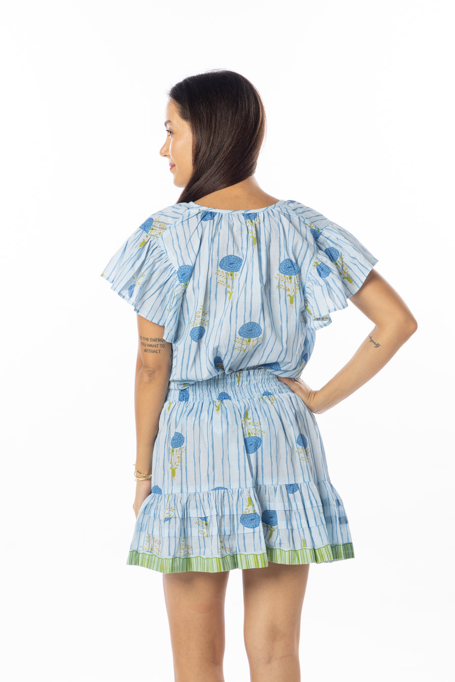 Claudia Skirt | Blue Marigold | Spring Wear Beach Wear | Bindu Clothing