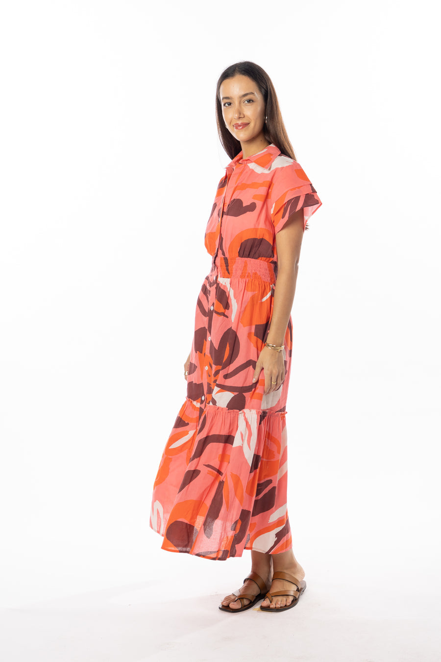 Brenda Dress | Grapefruit | Spring | Bindu Clothing