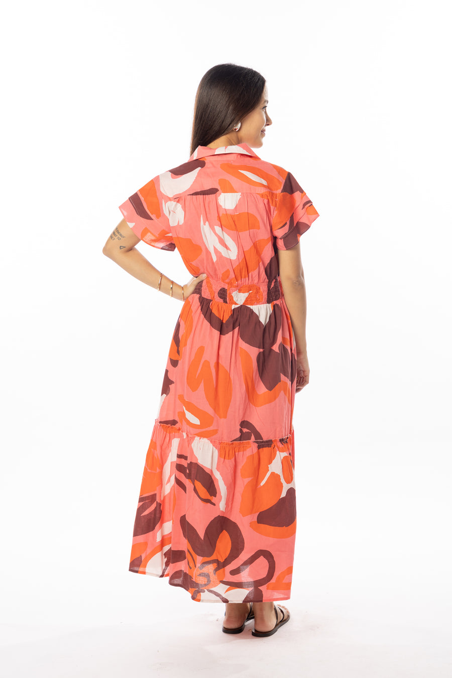 Brenda Dress | Grapefruit | Spring Wear | Beachwear | Bindu Clothing