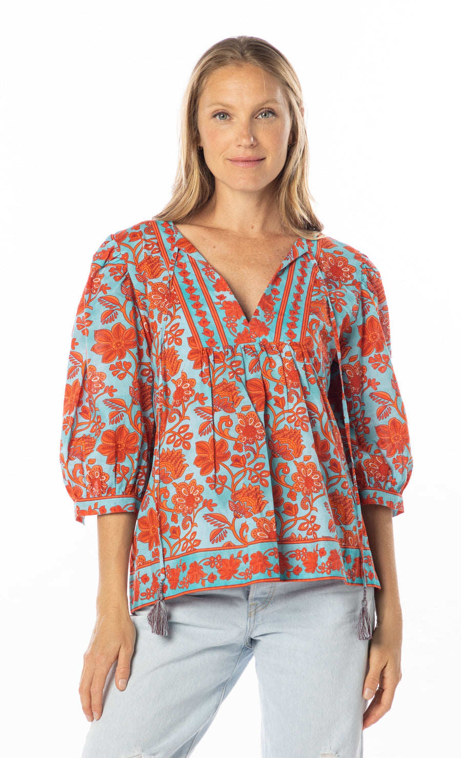 Carla Top | Ruby Blue | Spring | Bindu Clothing