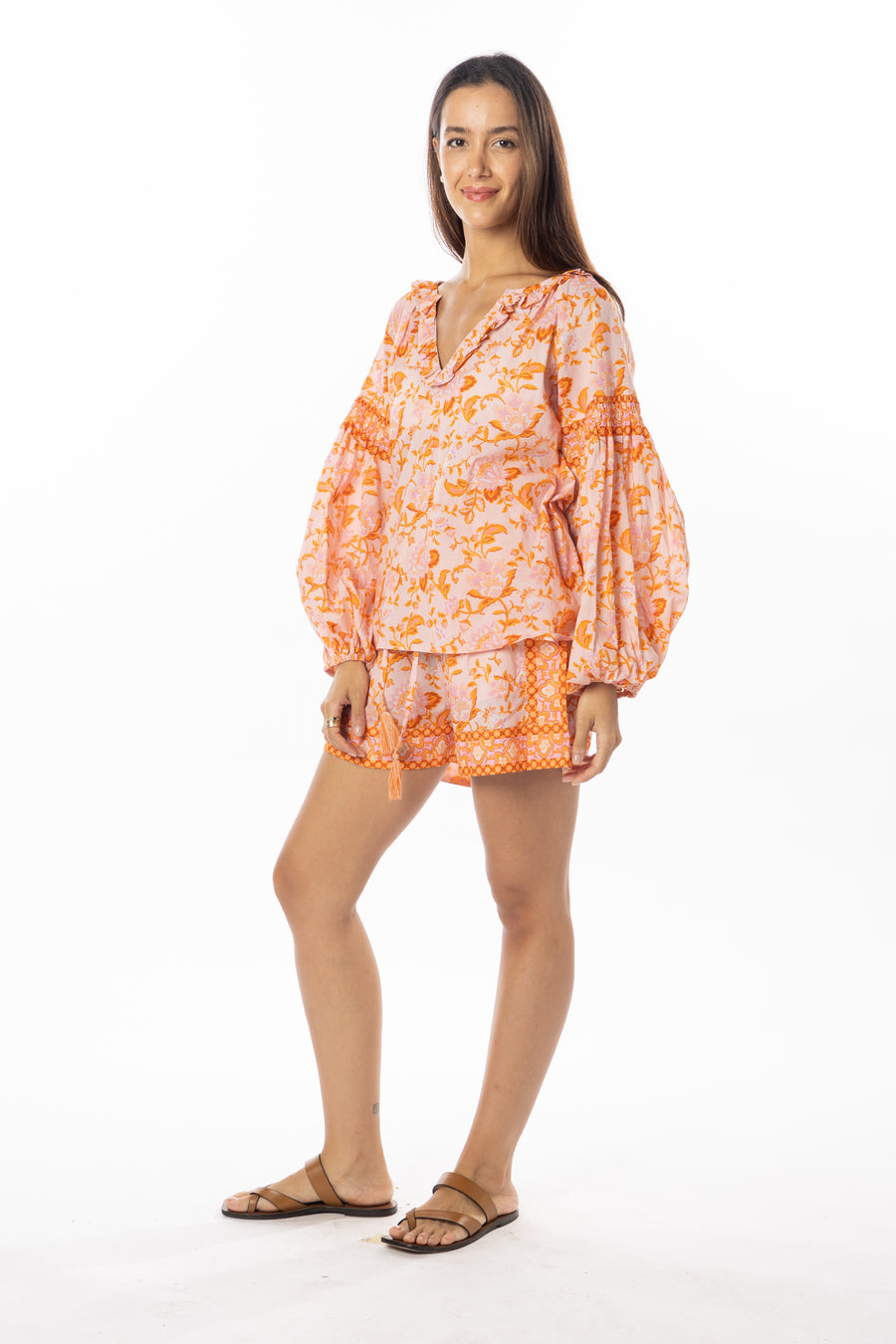 Carlie Shorts | Tangerine | Spring | Summer | Bindu Clothing