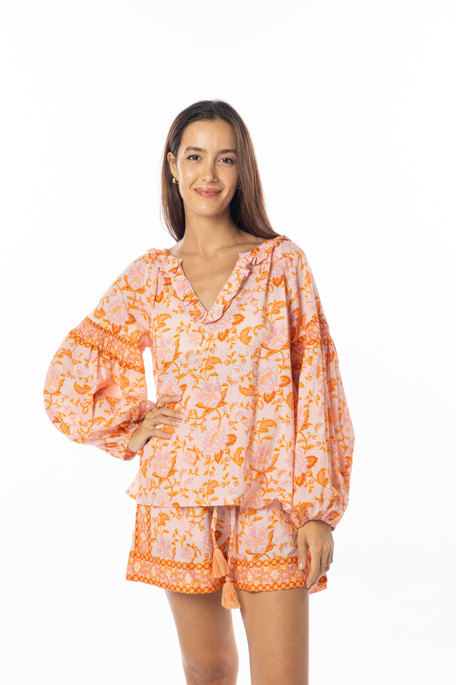 Carlie Shorts | Tangerine | Spring | Summer | Bindu Clothing