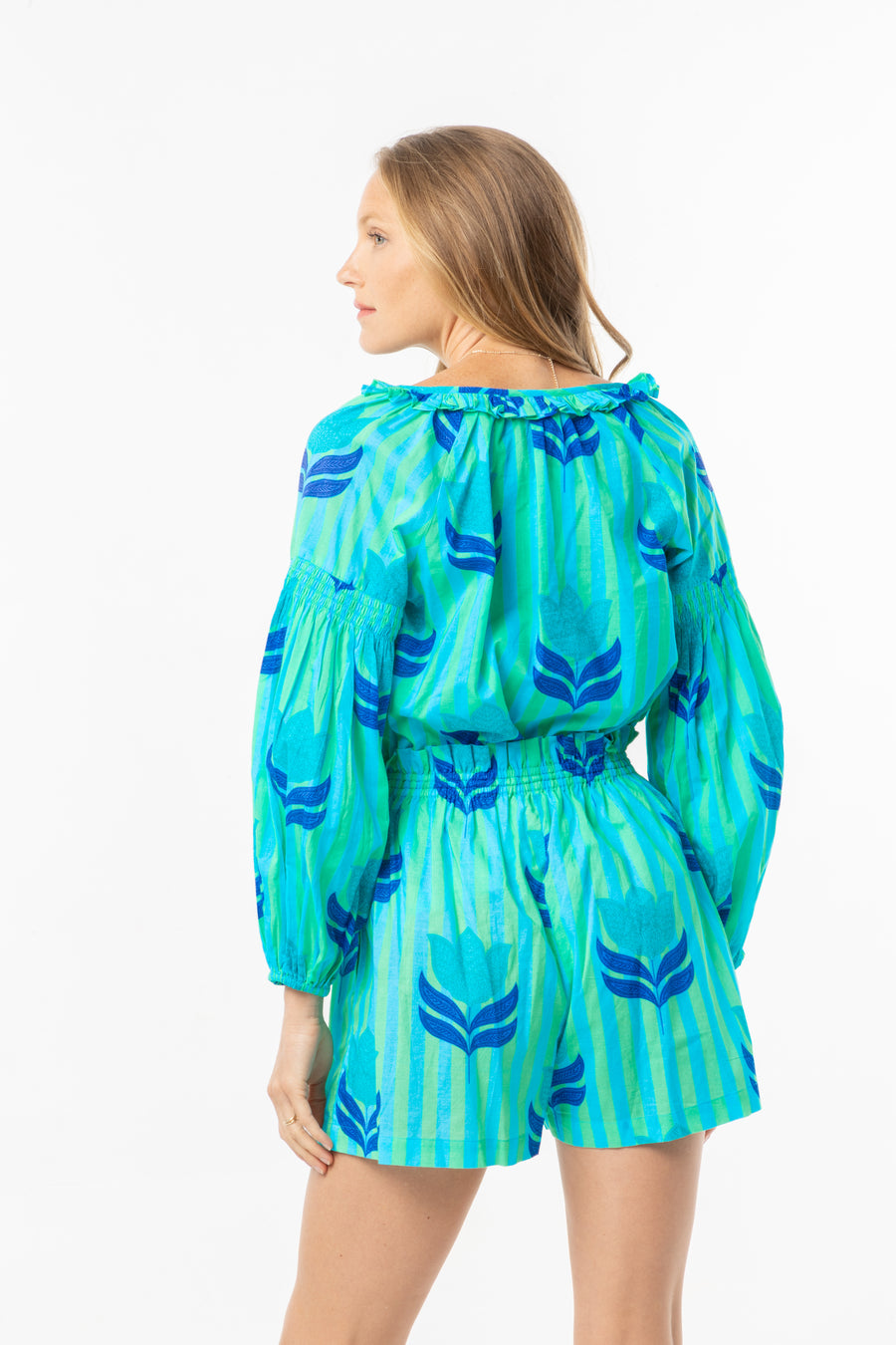 Carlie Top | Turquoise Tulip | Summer Top | Beachwear | Bindu Clothing