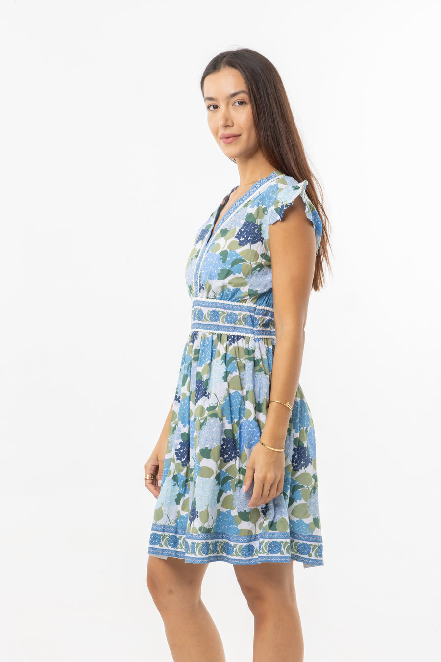 Celine Mini Dress | Hydrangeas | Summer Dress | Bindu Clothing