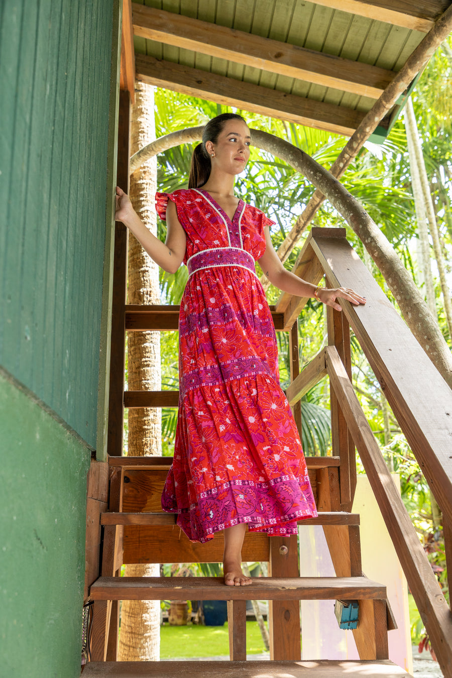 Celine Dress | Very Berry | Spring Wear | Beach Wear | Maxi Dress | Bindu Clothing