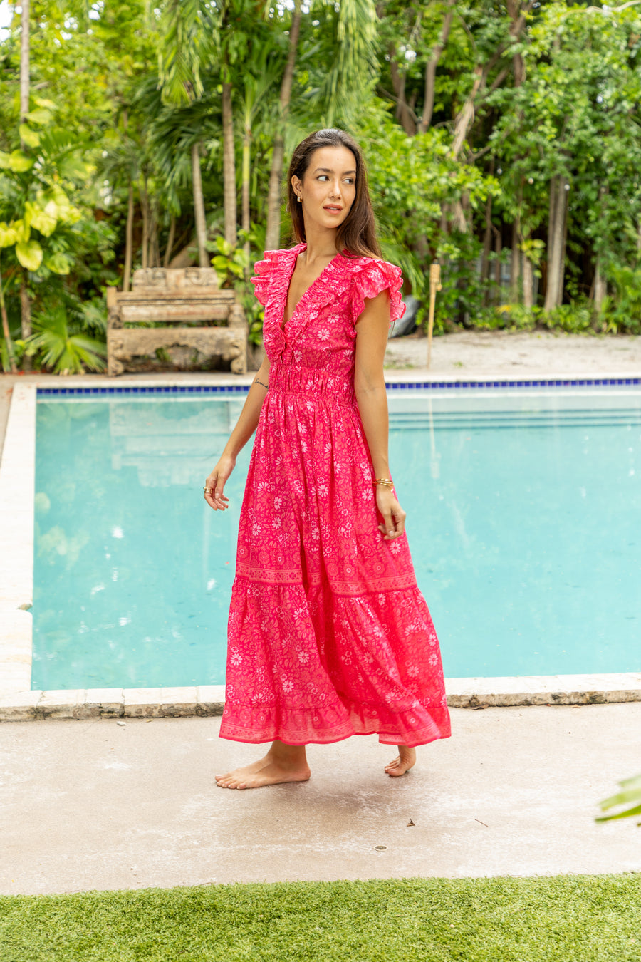 Cora Dress | Magenta | Summer Collection | Bindu Clothing