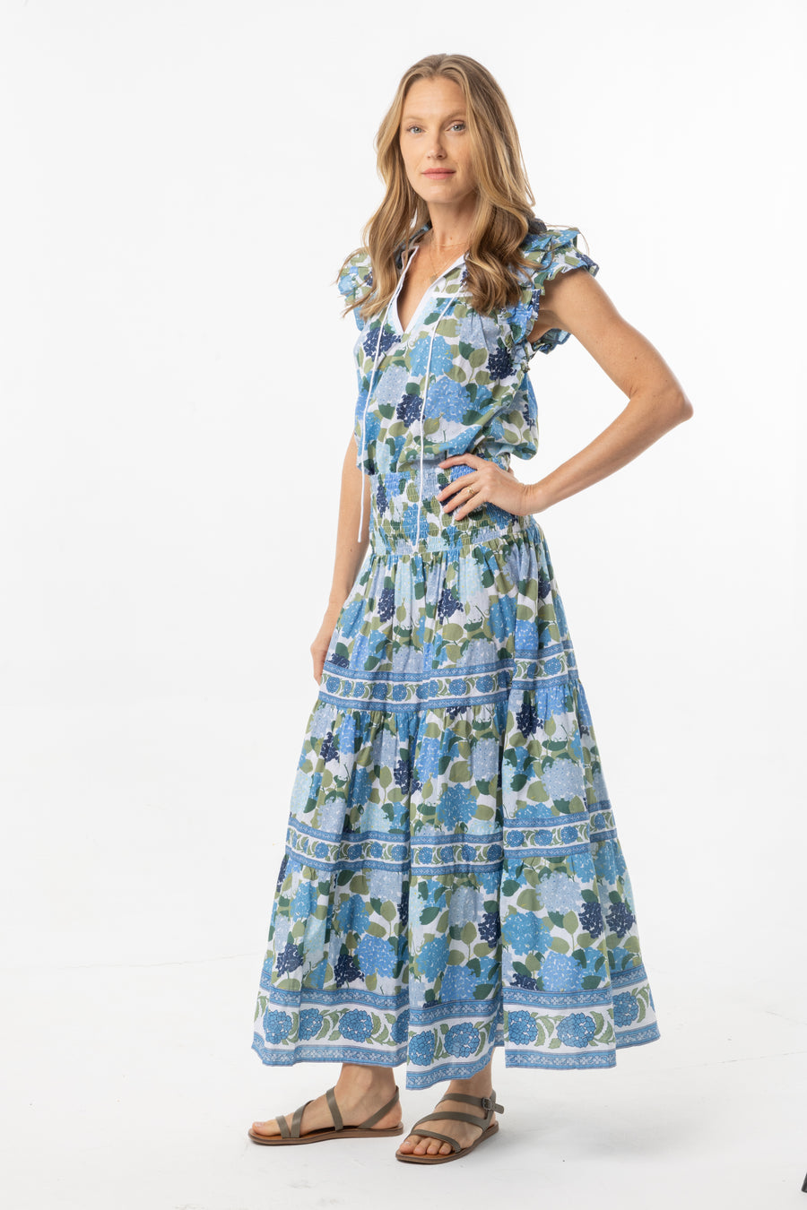 Cristi Top | Hydrangeas | Summer Collection | Bindu Clothing