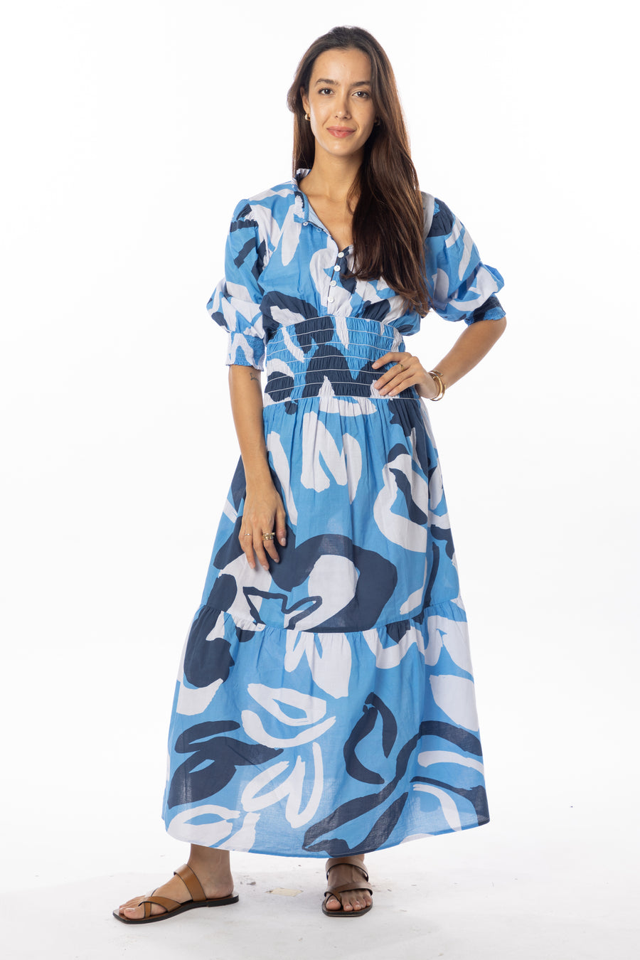 Dominique Dress | Cosmic Blue | Resort Wear | Bindu Clothing