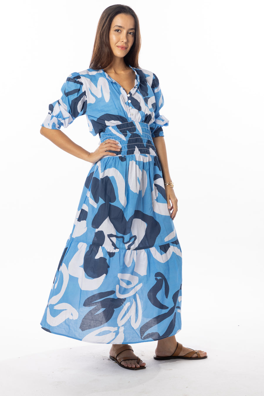 Dominique Dress | Cosmic Blue | Beachwear | Bindu Clothing