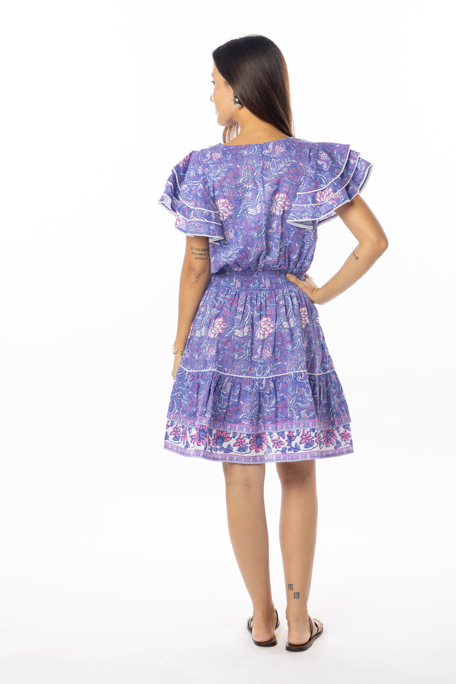 Gianna Dress | Iris Floral Print | Spring Collection | Bindu Clothing