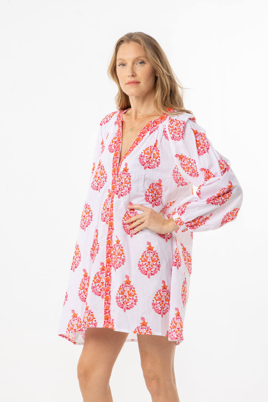 Grace Dress Tunic | Cherry Pink | Summer Dress | Bindu Clothing