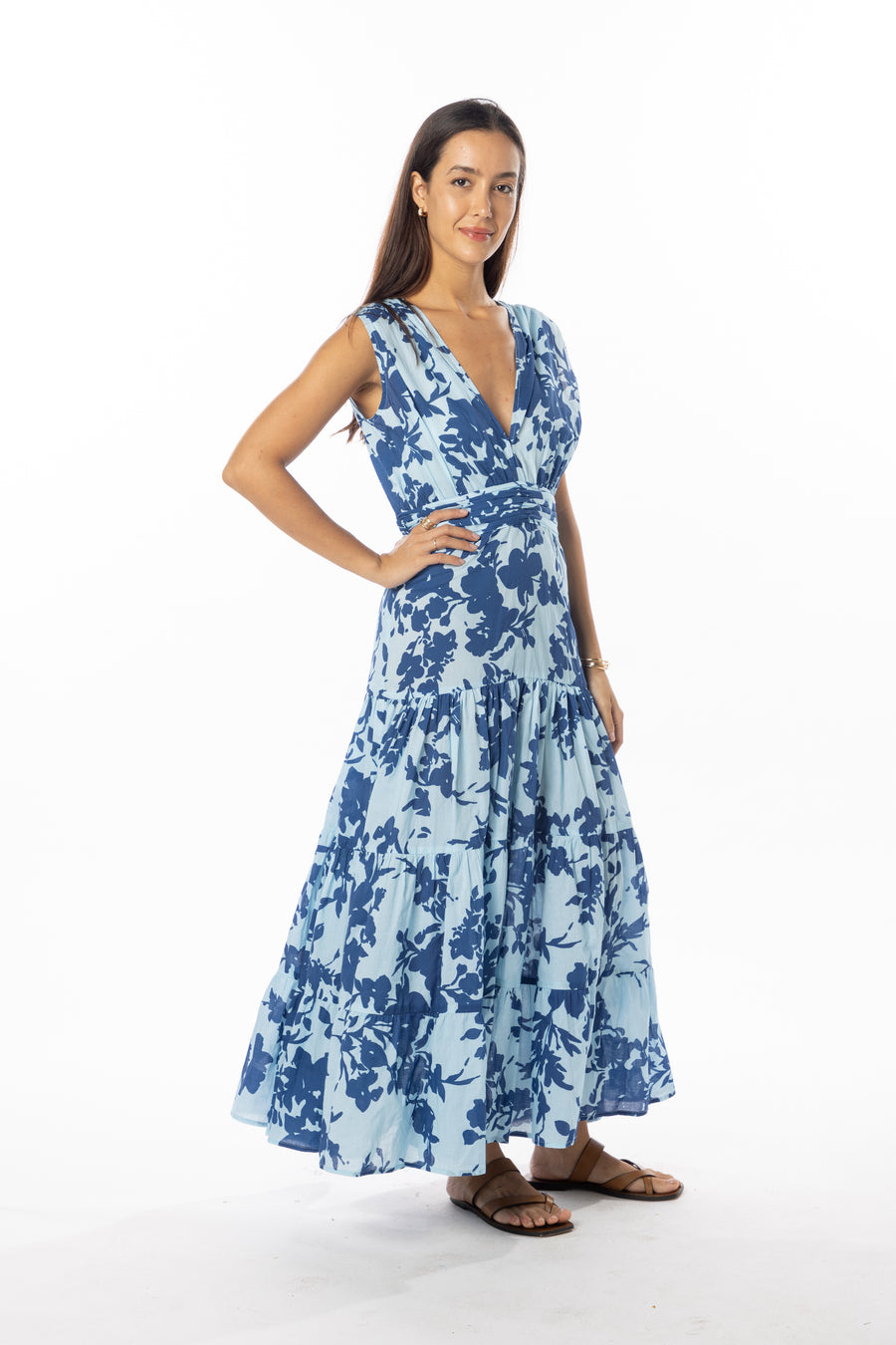 Hazel Dress | Blue Harbor | Maxi Dress | Bindu Clothing
