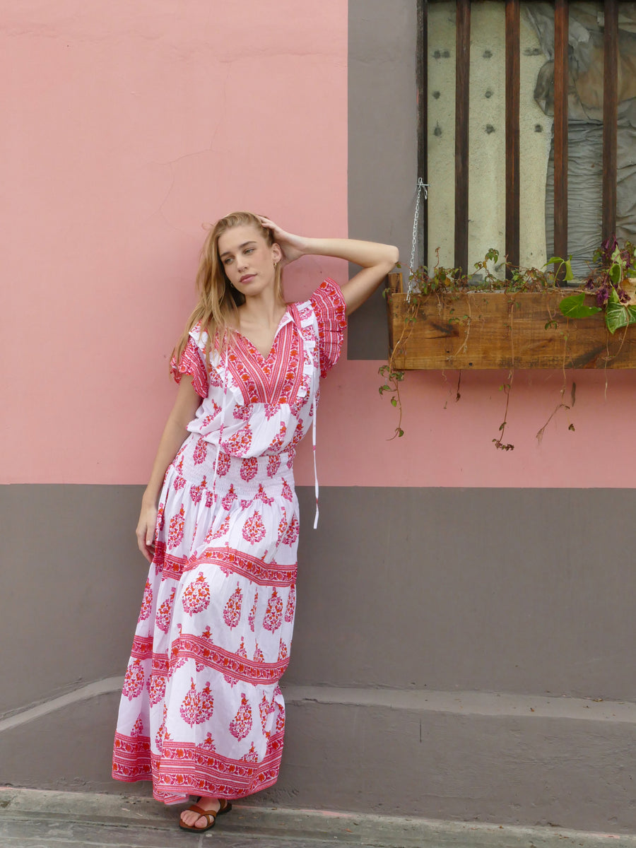 Isabel Skirt | Cherry Pink | Spring | Summer | Bindu Clothing 