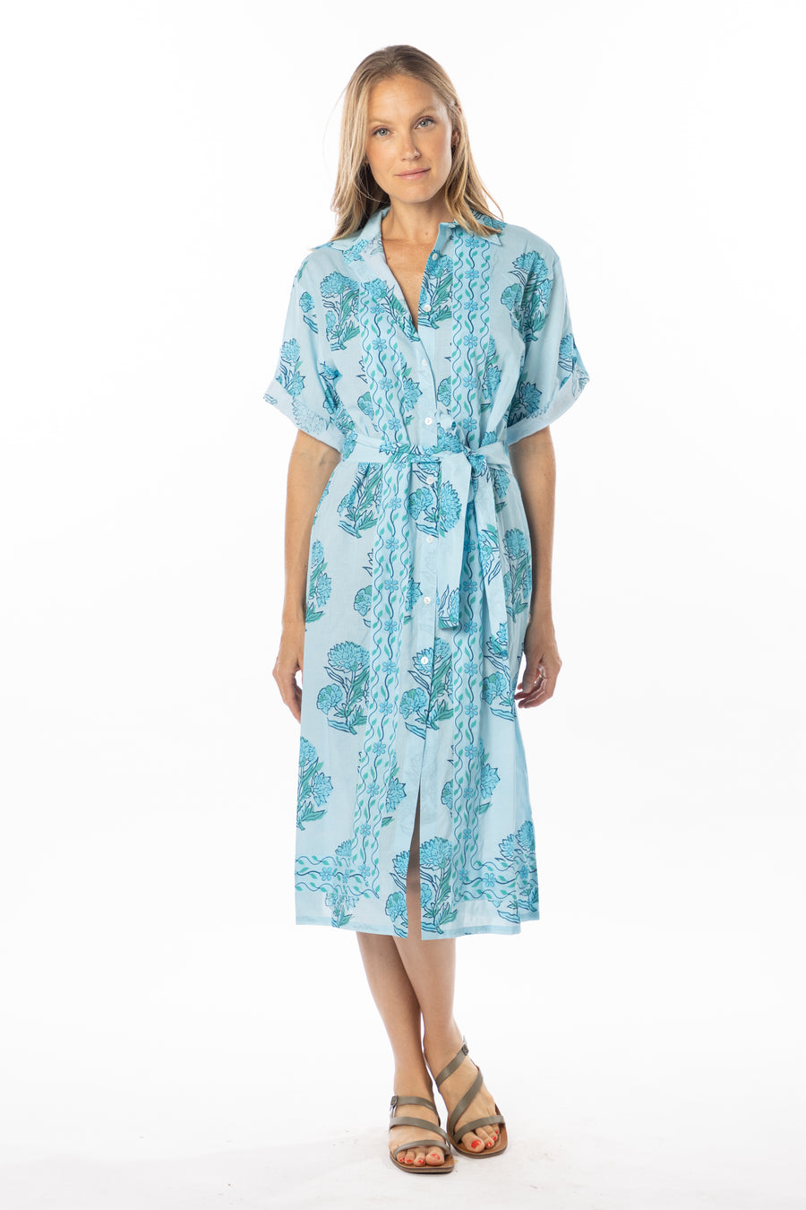 Margaret Dress Tunic | Blue Lagoon | Spring | Floral Print | Bindu Clothing Margaret Dress Tunic | Blue Lagoon | Spring | Floral Print | Bindu Clothing