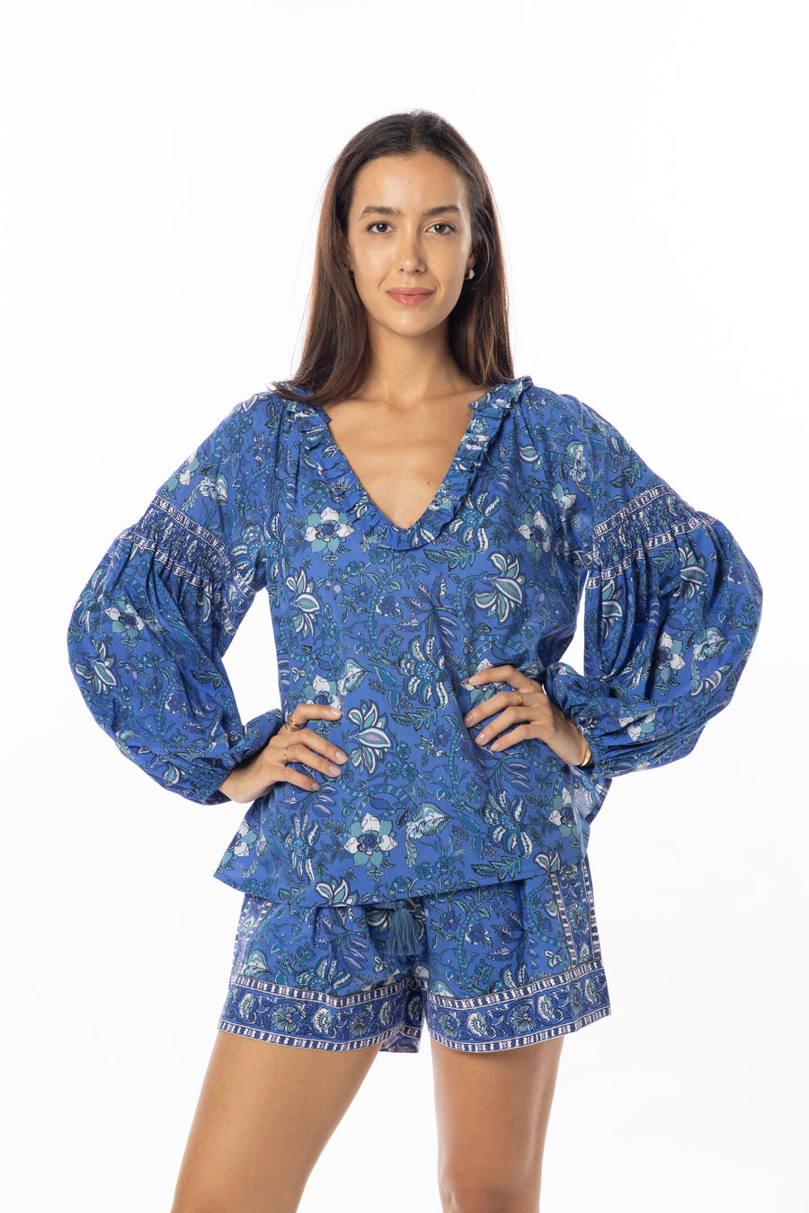 Carlie Top | Midnight Blue | Resort 2025 | Bindu Clothing