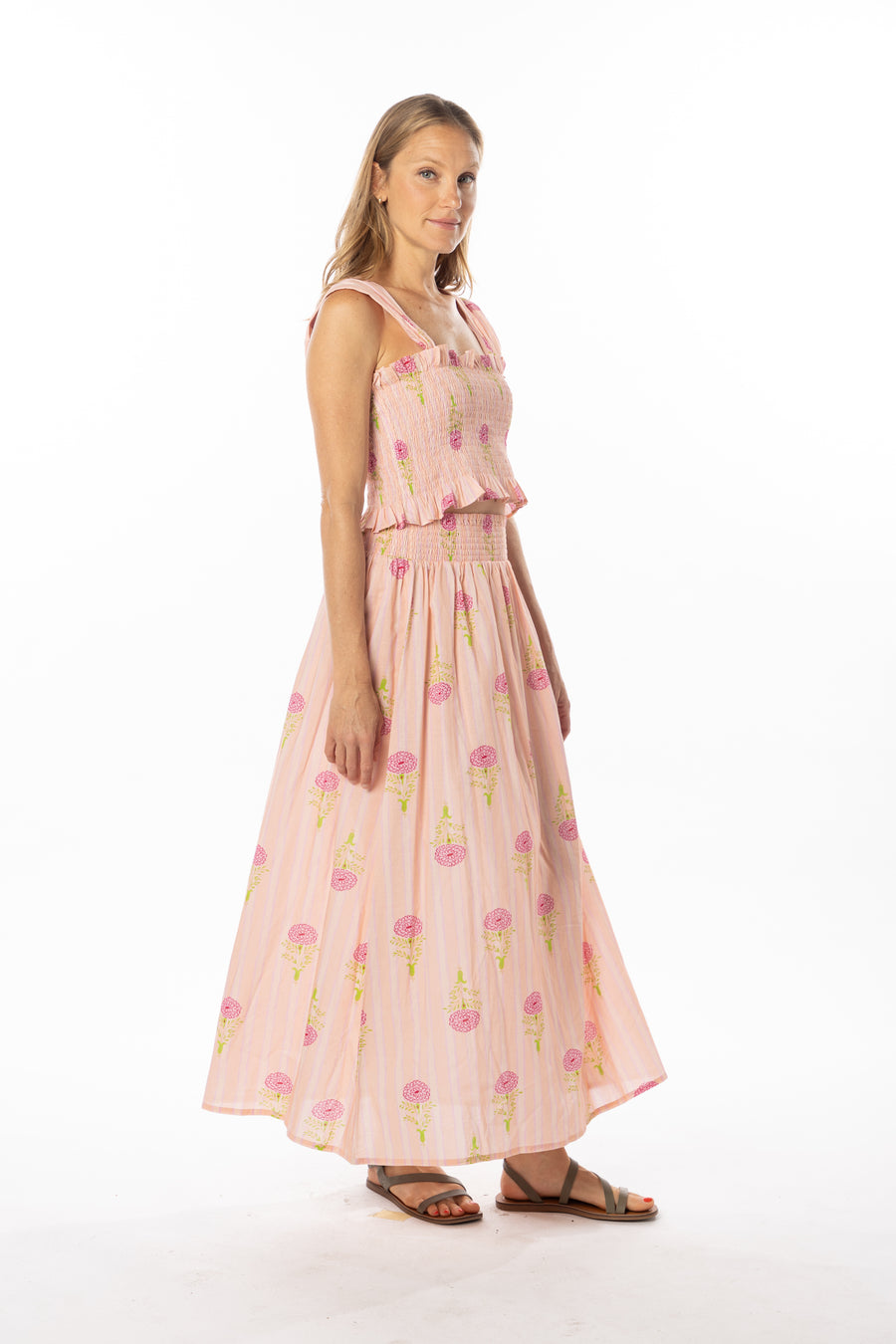 Parker Skirt | Peach Marigold | Beachwear | Spring 25 | Bindu Clothing