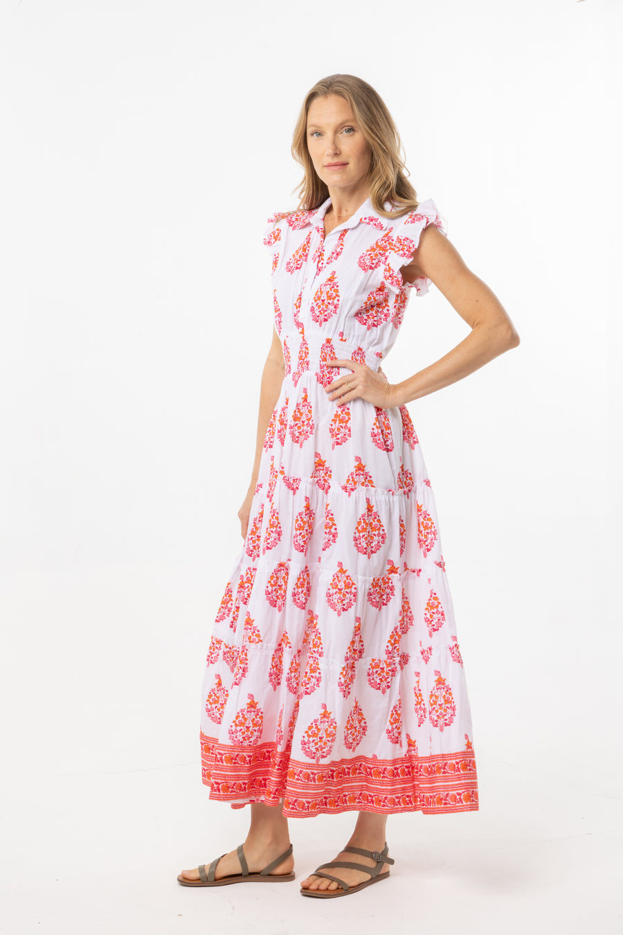 Paulina Dress | Cherry Pink | Summer Dress | Bindu Clothing