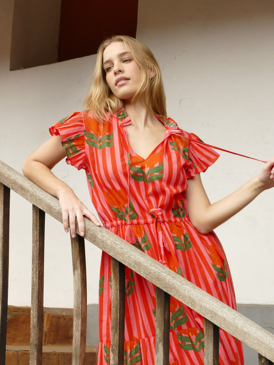 Andrea Dress | Pink Tulip | Summer Collection | Maxi Dress | Bindu Clothing
