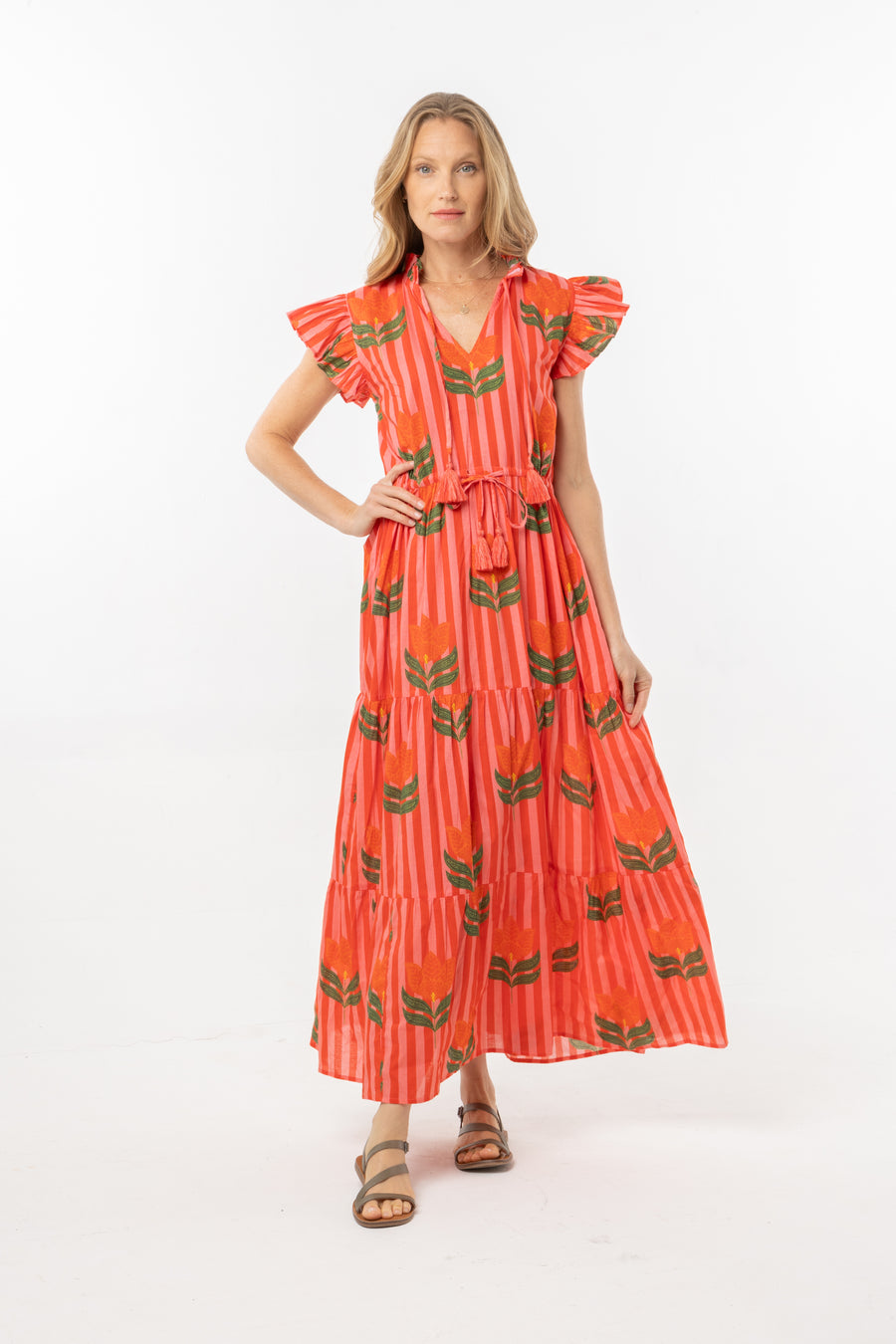 Andrea Dress | Pink Tulip | Summer Collection | Maxi Dress | Bindu Clothing
