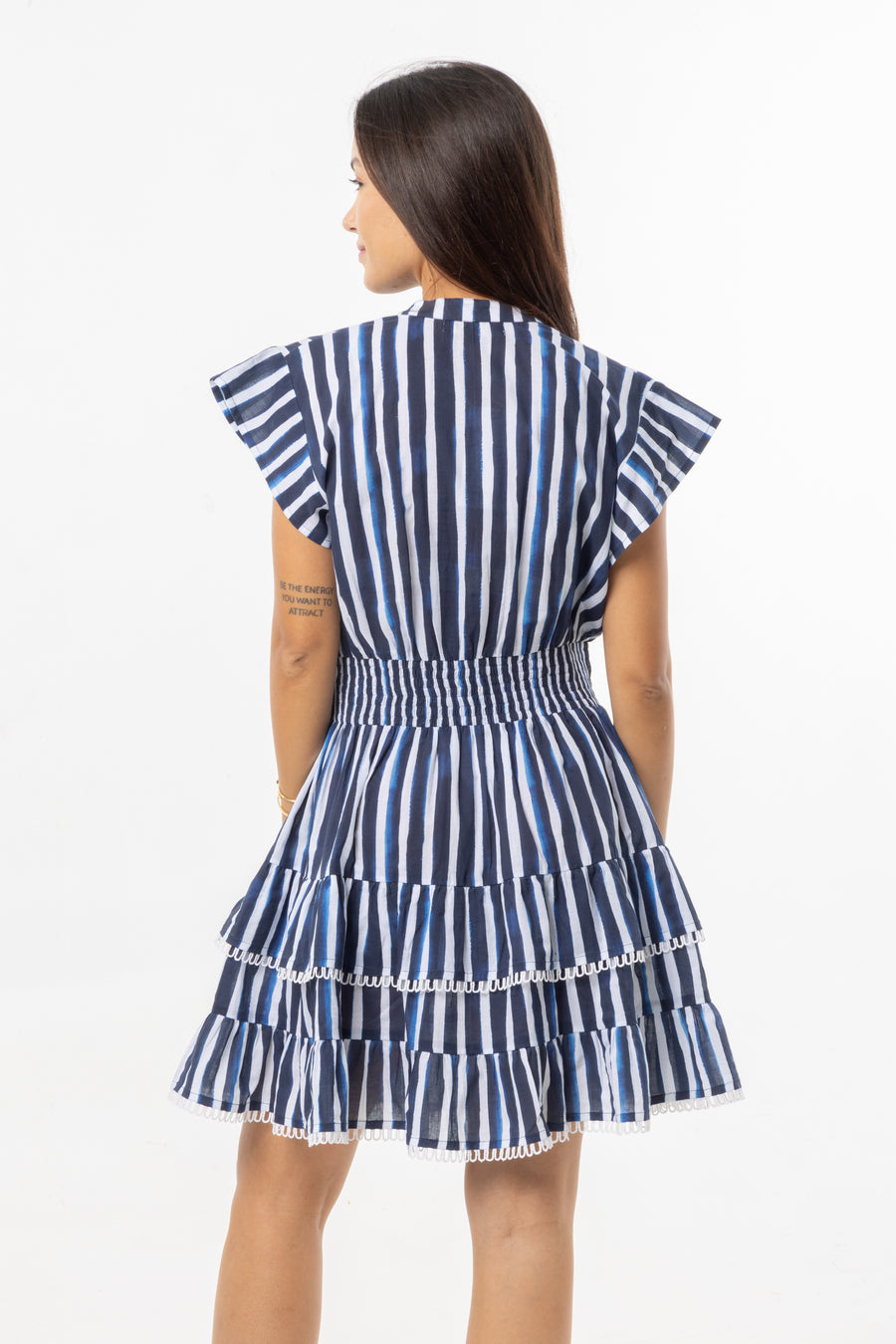 Poppy Dress | Blue Stripes | Summer Collection | Bindu Clothing