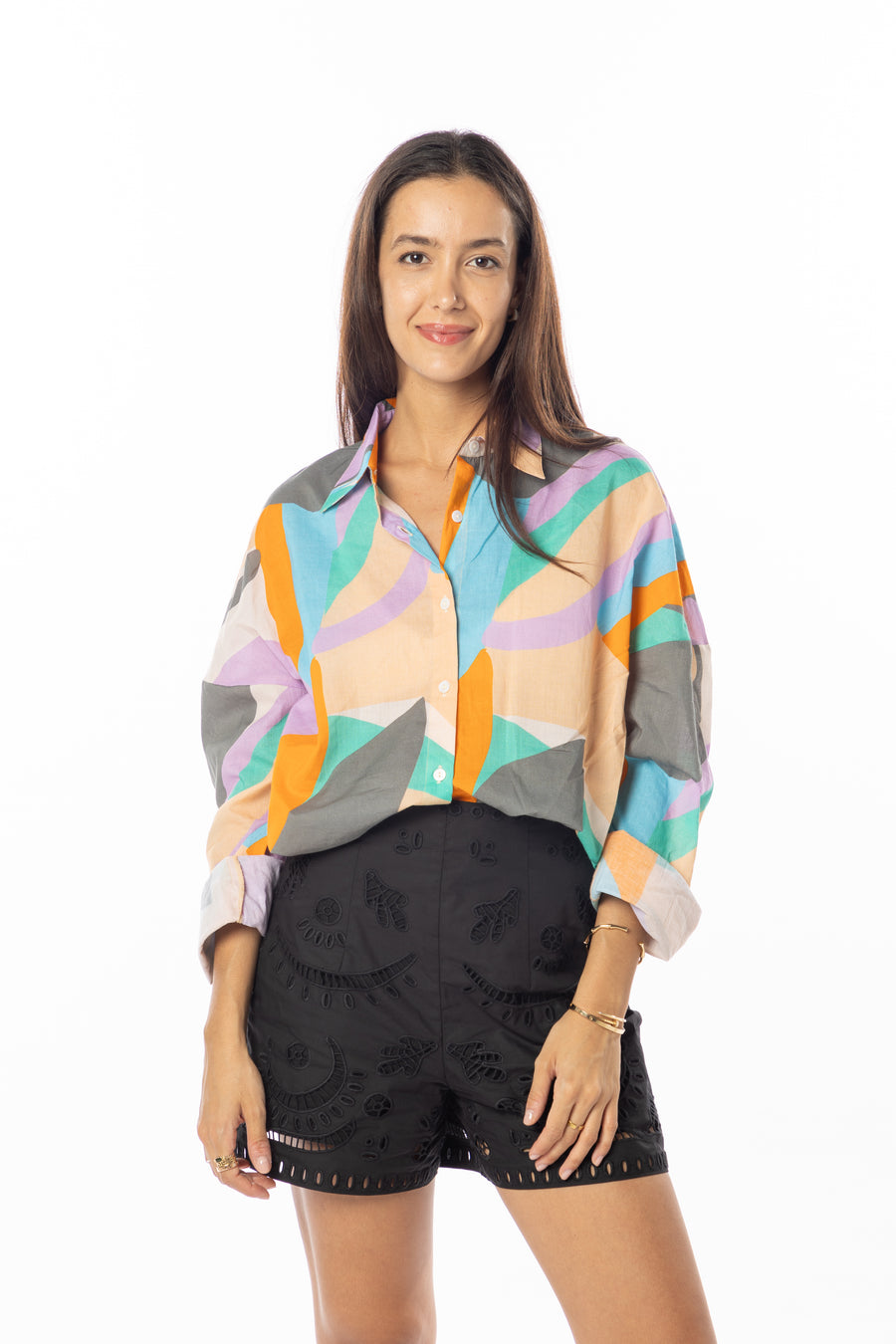 Robi Blouse | Multi Colored | Abstract | Spring Collection | Bindu Clothing