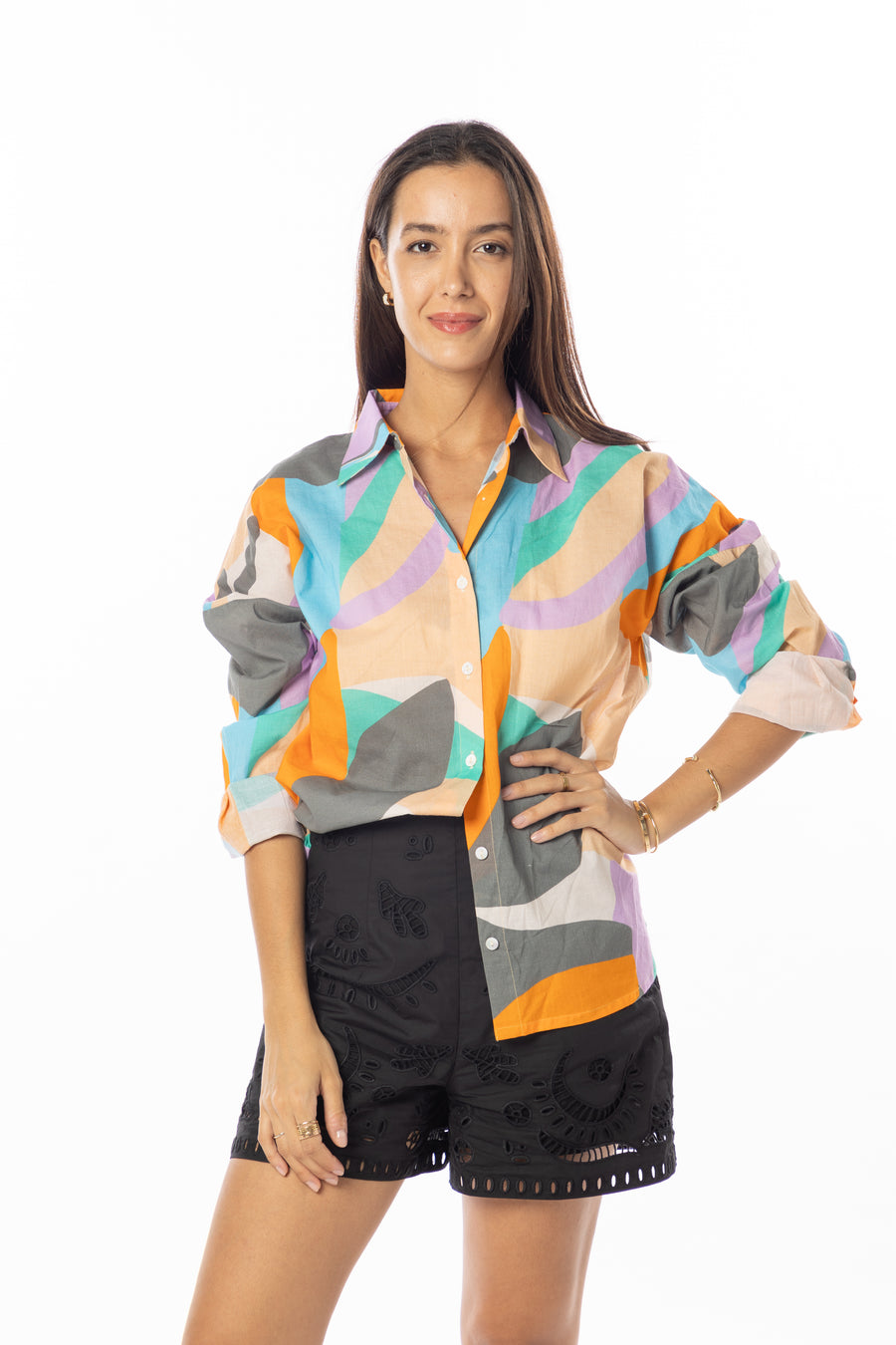 Robi Blouse | Multi Colored | Beachwear | Spring | Bindu Clothing