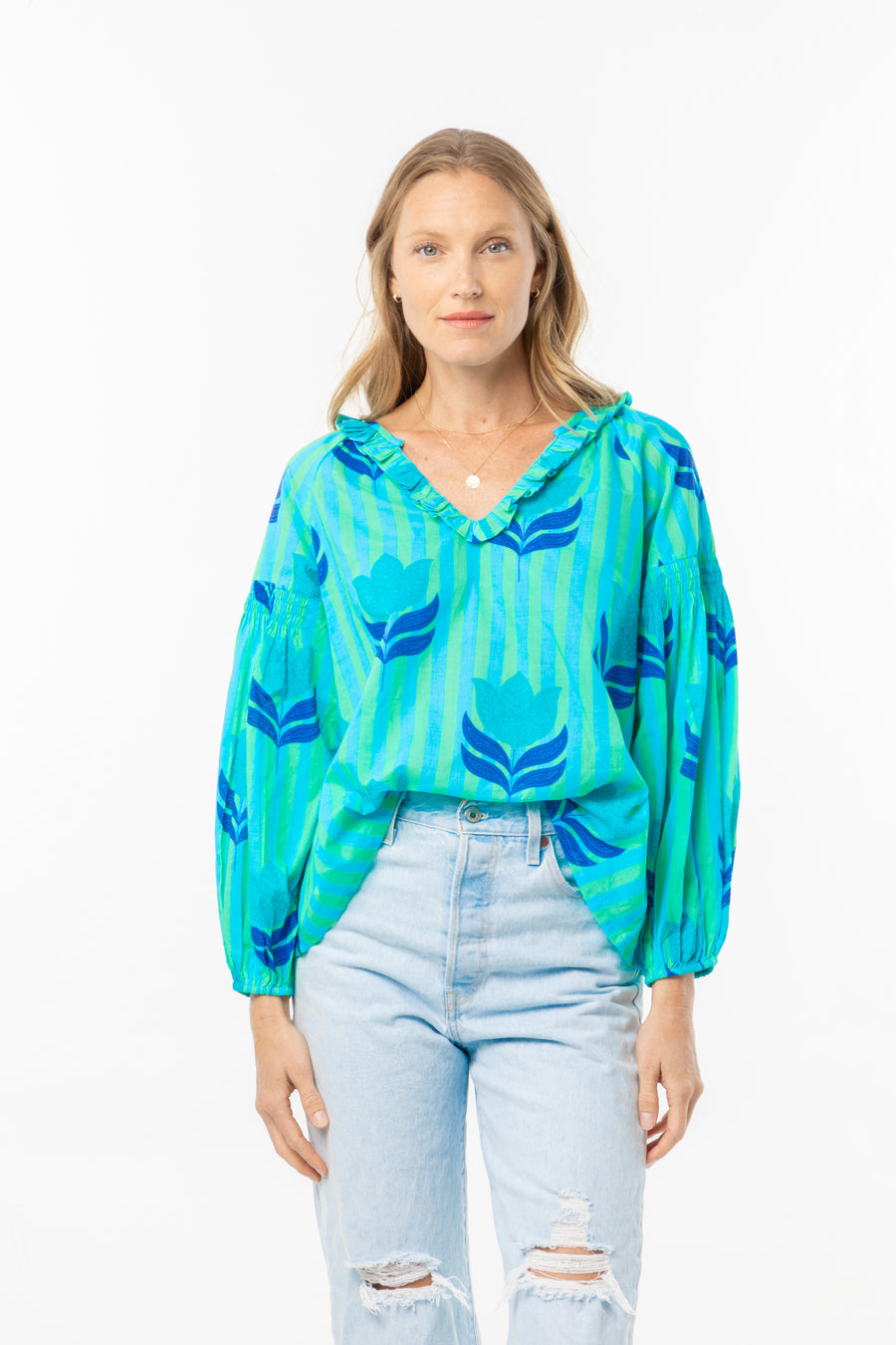 Carlie Top | Turquoise Tulip | Summer Top | Beach Top | Bindu Clothing
