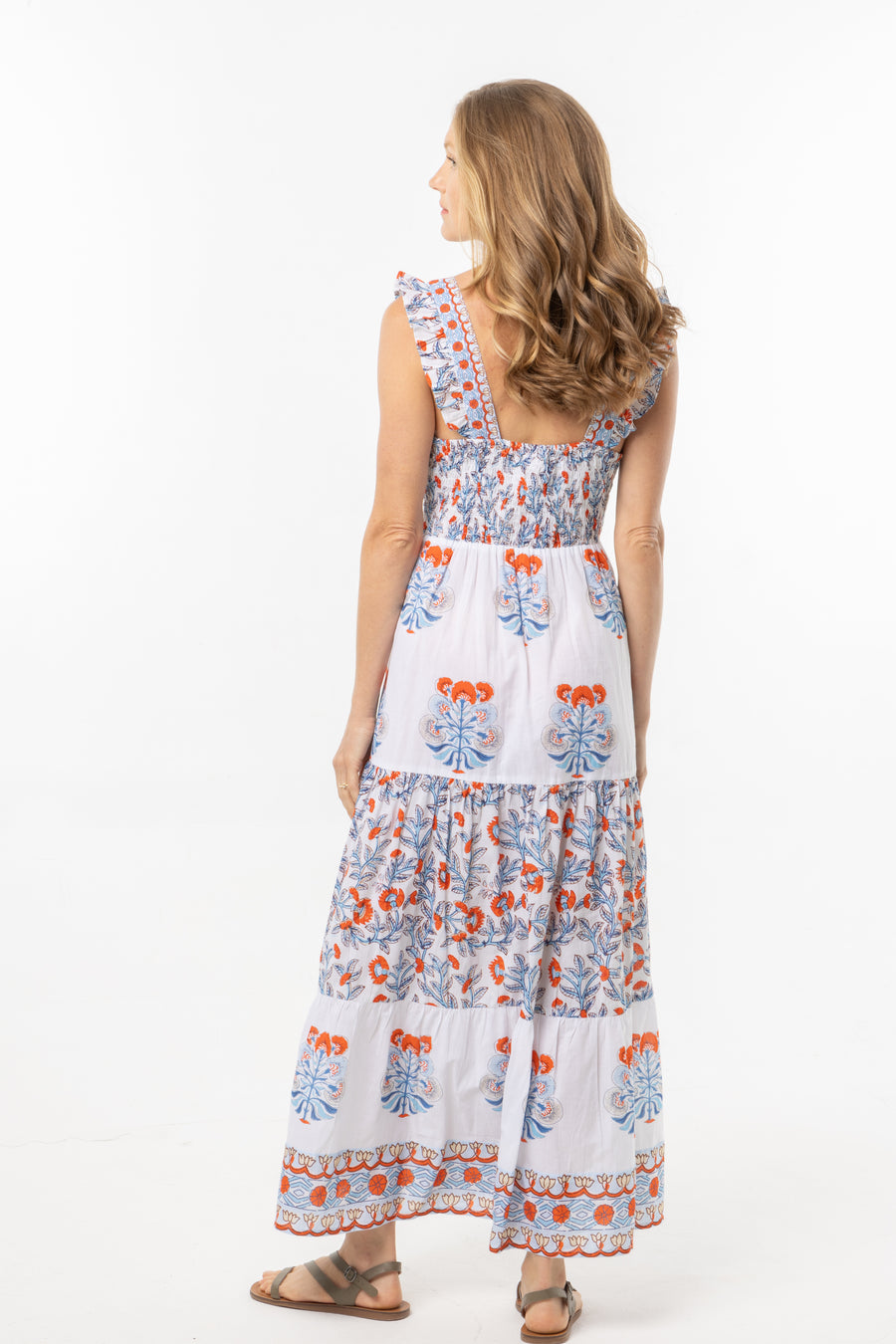 Magda Dress | Blue Orange | Beachwear | Summer Collection | Bindu Clothing