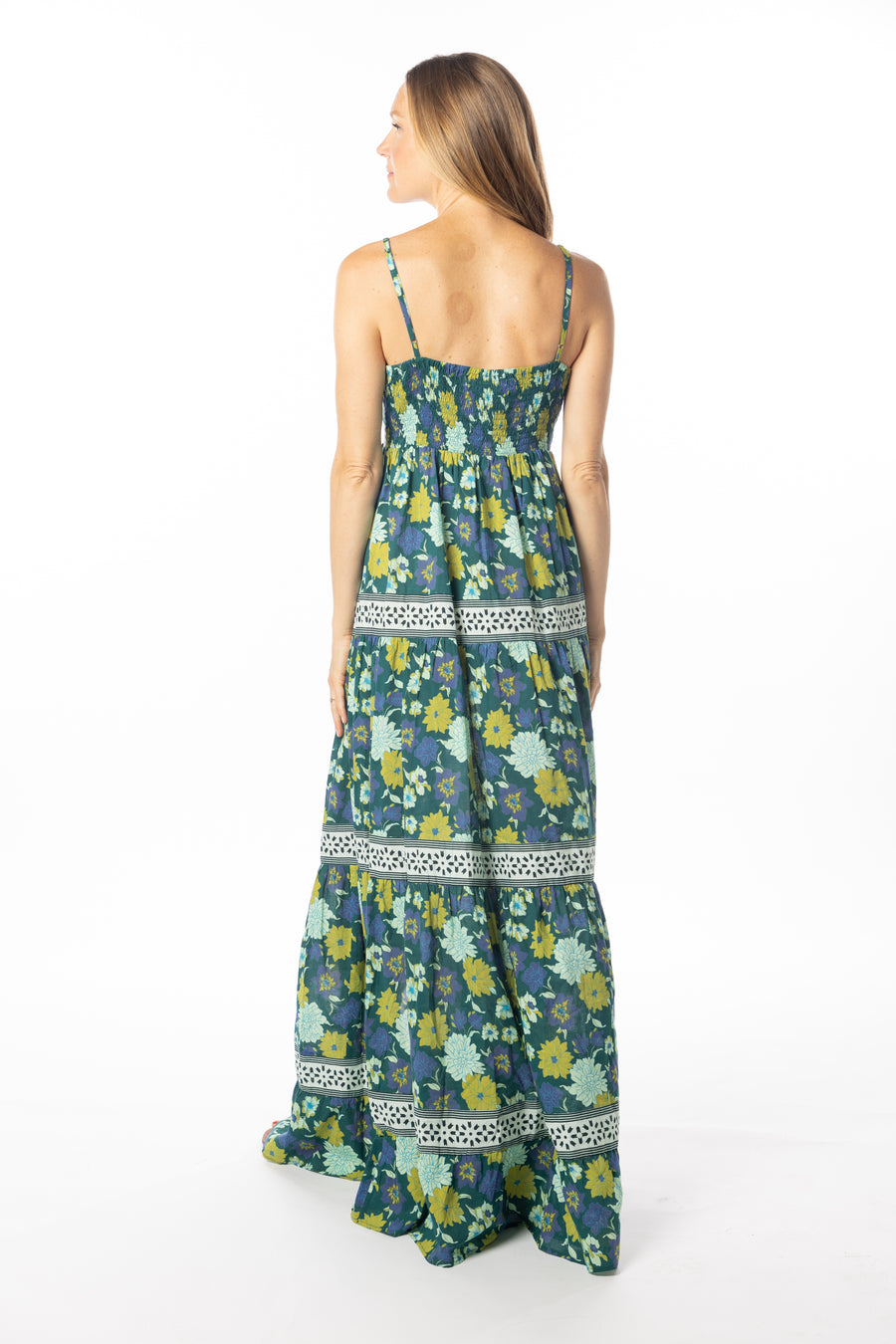 Cecillia Dress | Teal Floral Print | Spring | Bindu Clothing